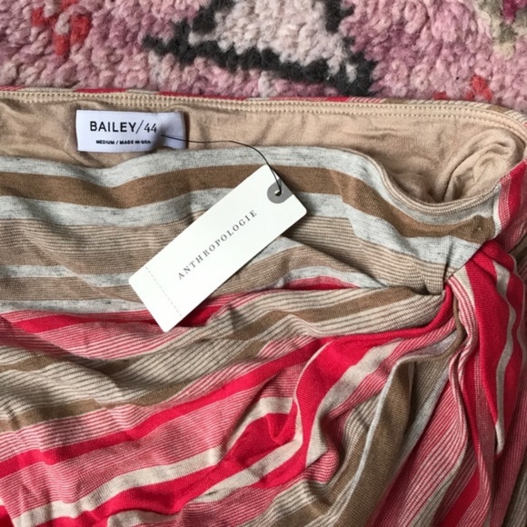 Anthro Bailey44 Striped Knotted Side Pencil Skirt - Picture 4 of 4